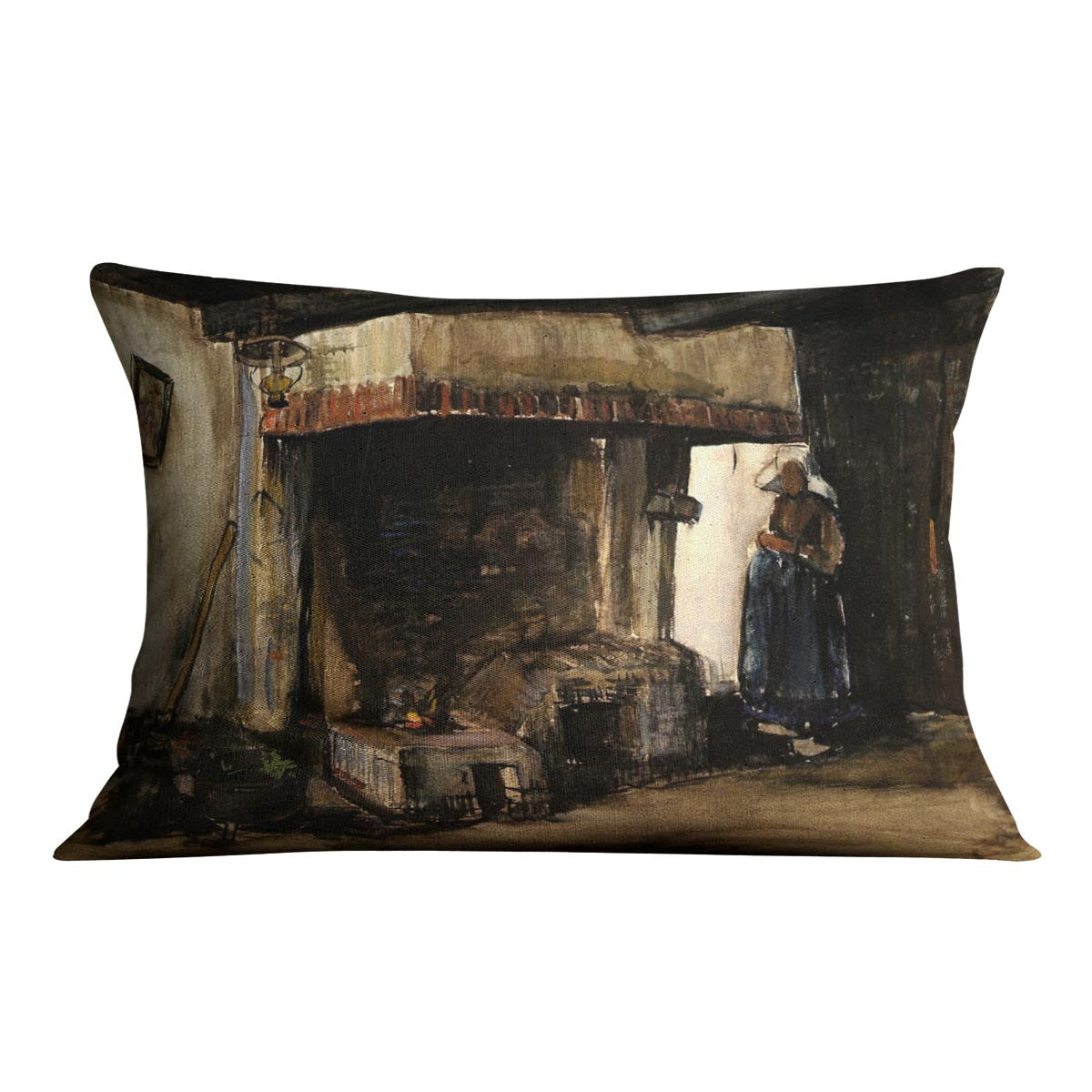 Woman by a Hearth by Van Gogh Cushion