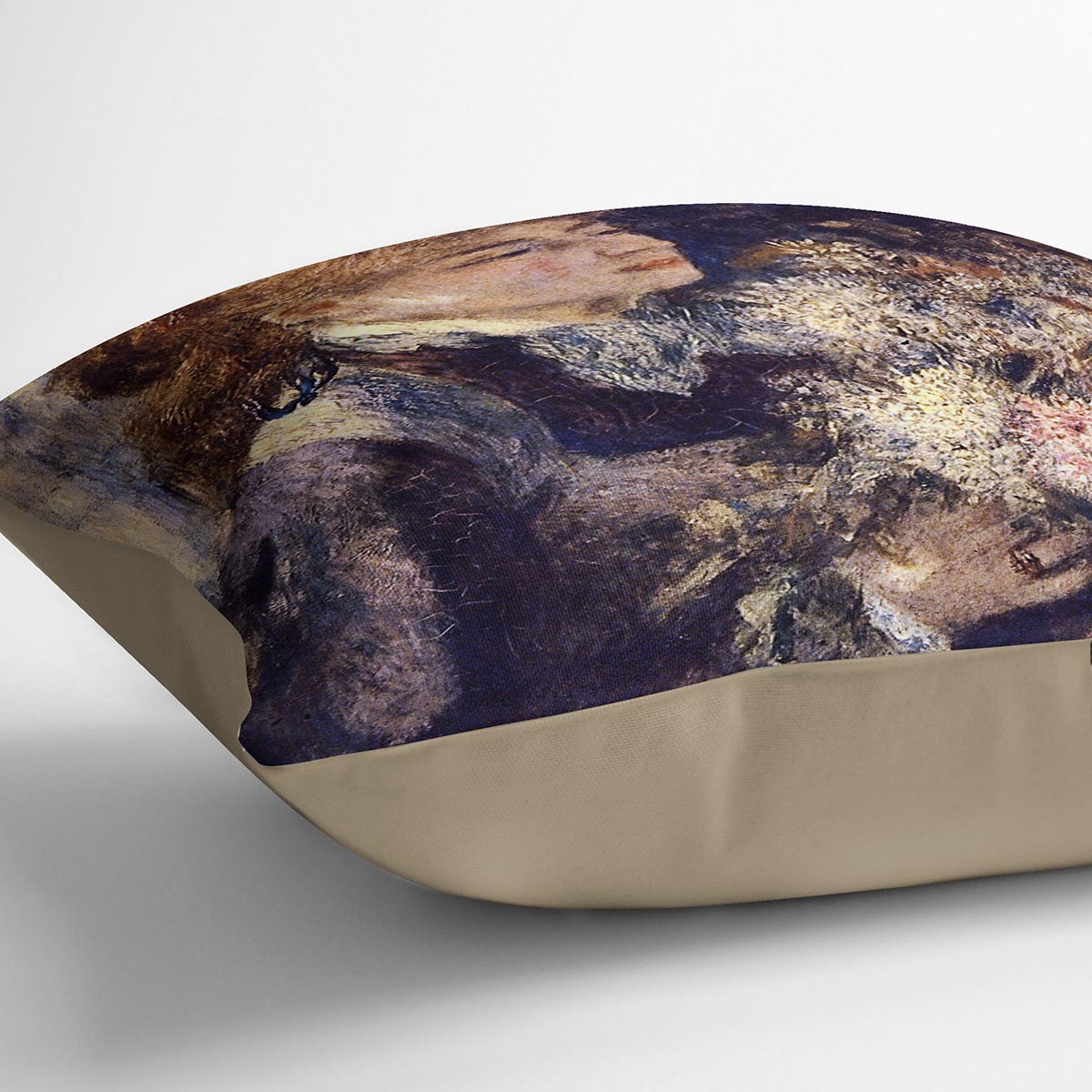 Woman with Lilacs by Renoir Cushion
