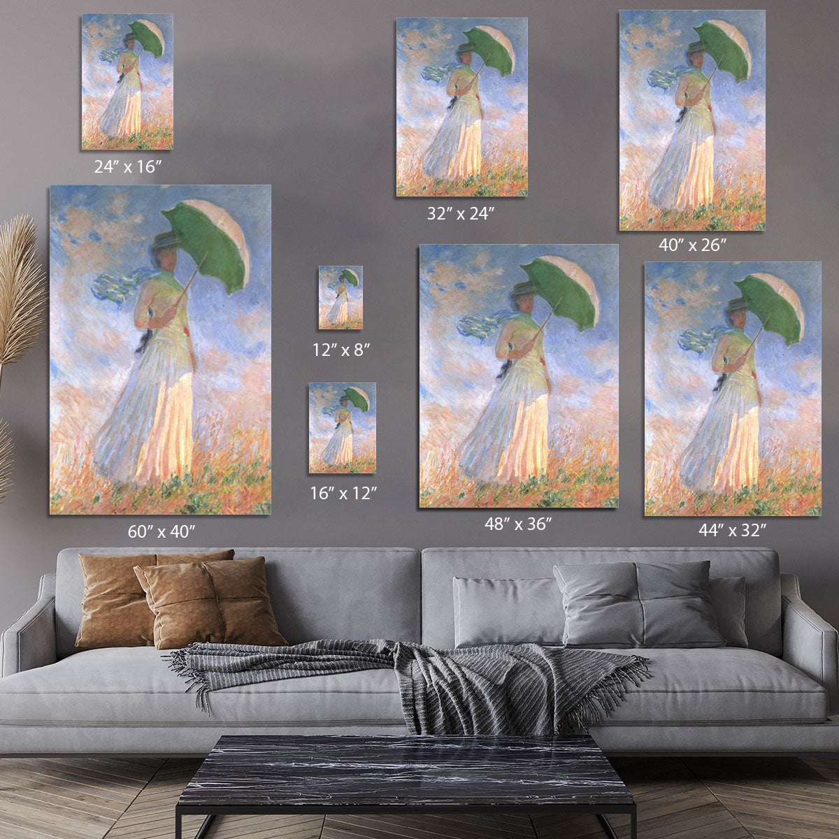 Woman with Parasol 2 by Monet Canvas Print or Poster - Canvas Art Rocks - 7