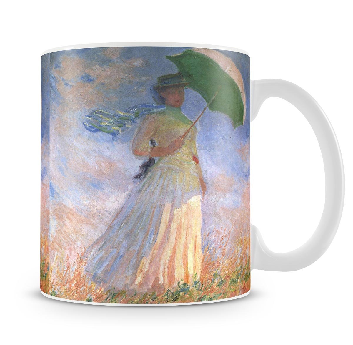 Woman with Parasol 2 by Monet Mug - Canvas Art Rocks - 4