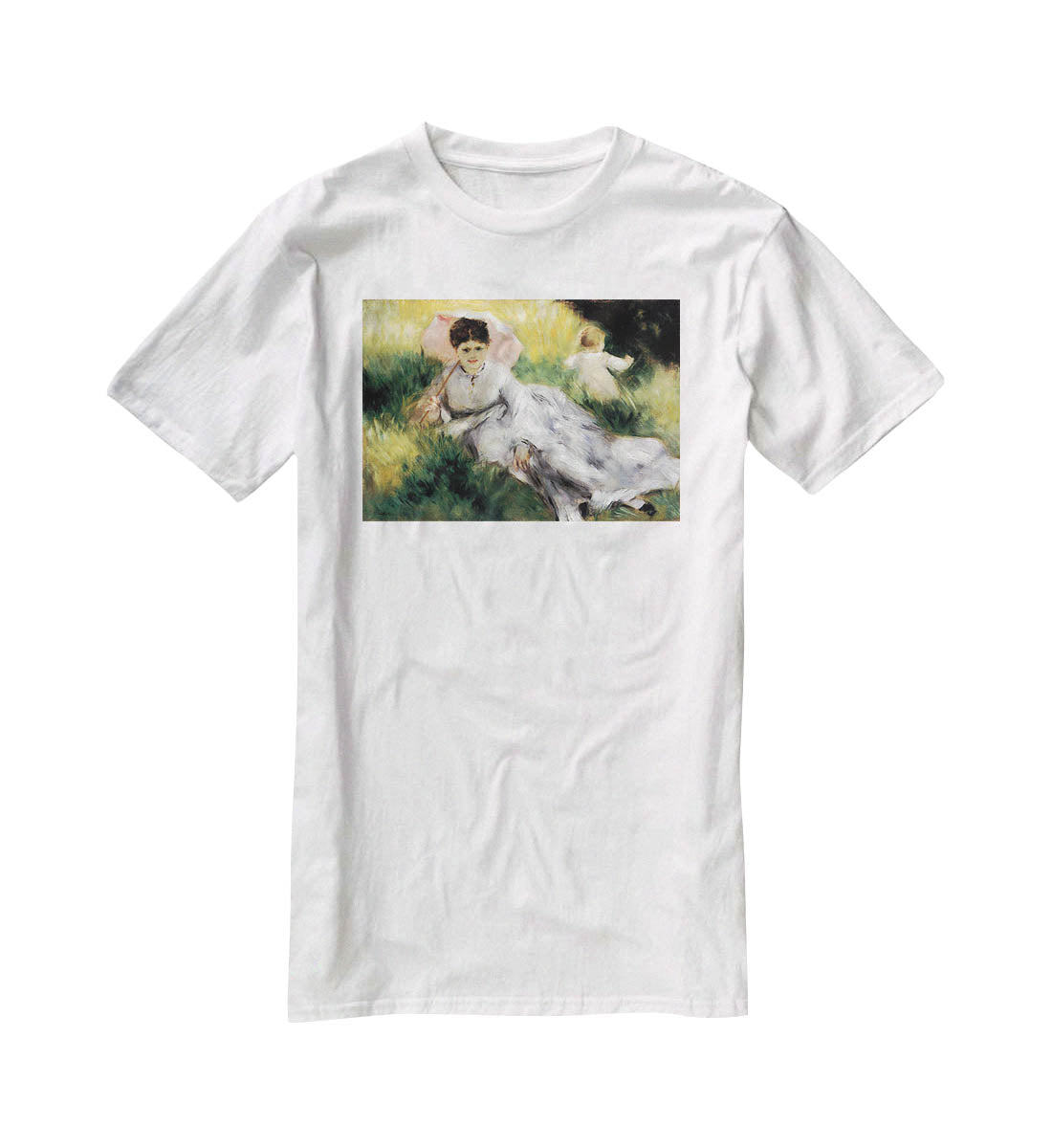 Woman with Parasol by Renoir T-Shirt - Canvas Art Rocks - 5
