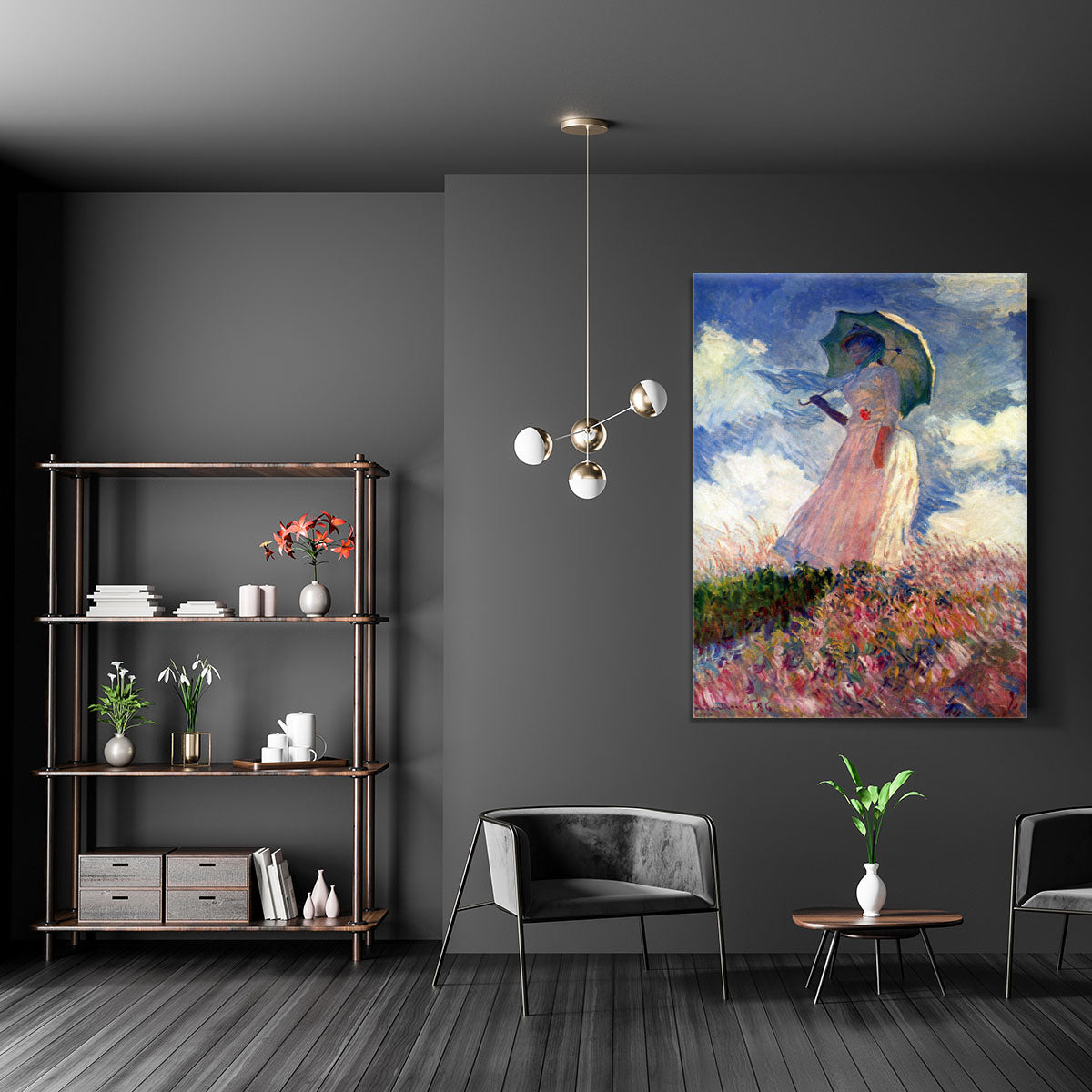 Woman with Parasol study by Monet Canvas Print or Poster - Canvas Art Rocks - 5