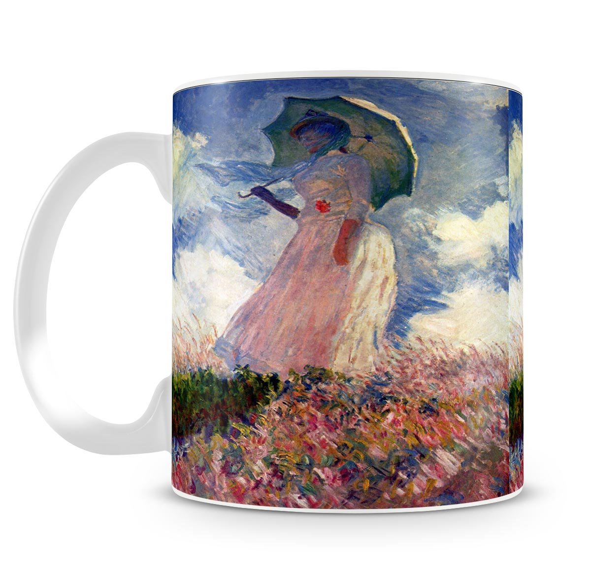 Woman with Parasol study by Monet Mug - Canvas Art Rocks - 4