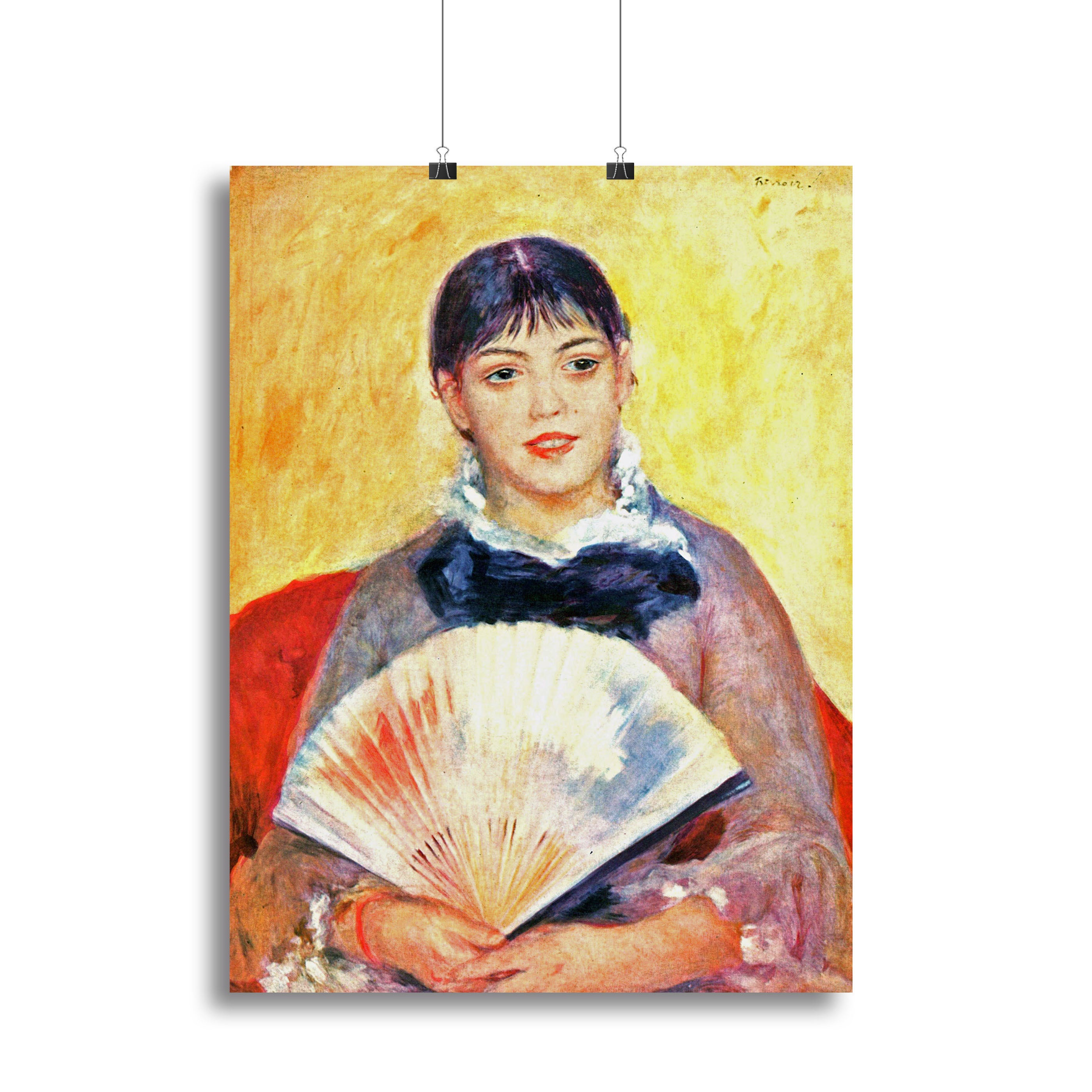 Woman with fan by Renoir Canvas Print or Poster - Canvas Art Rocks - 2