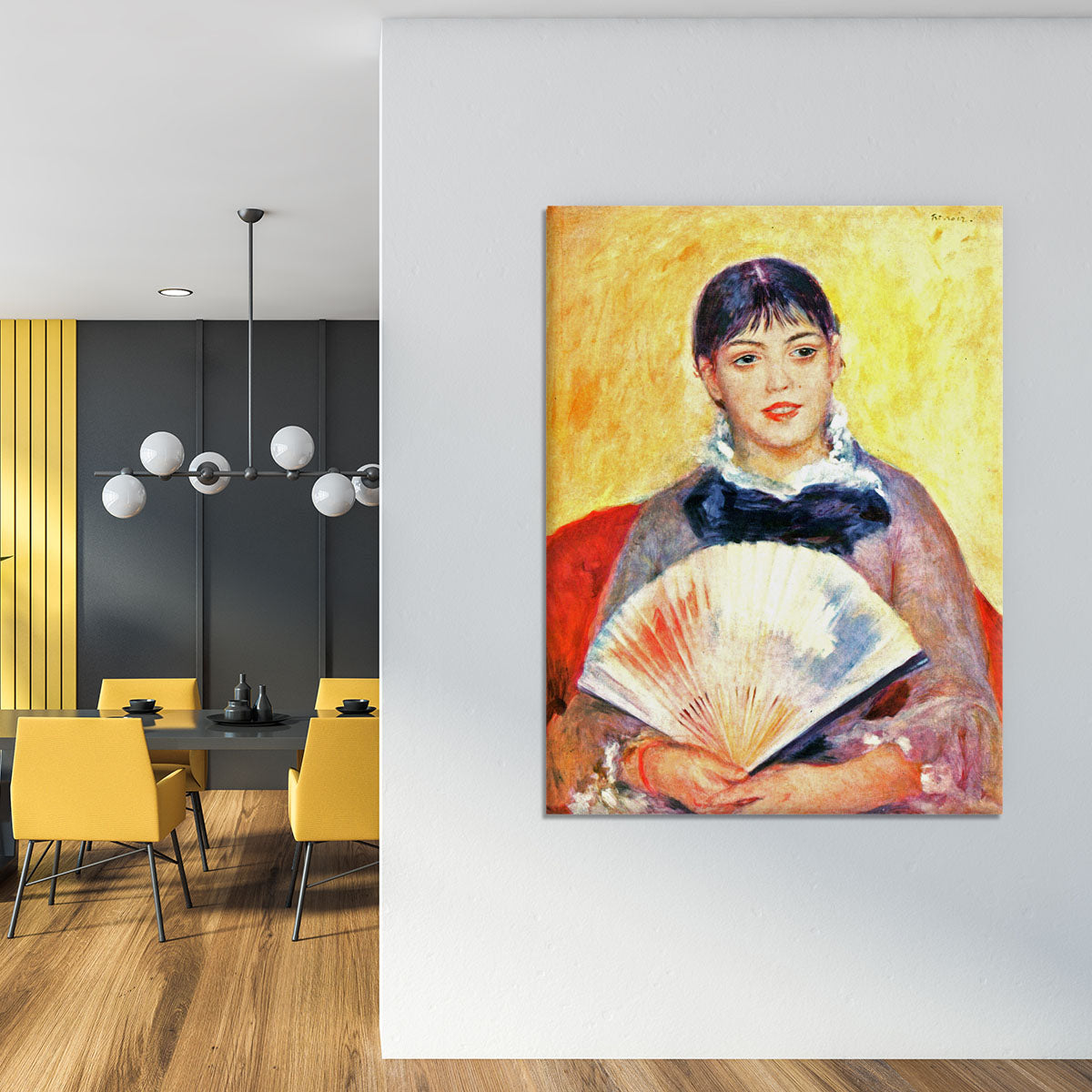 Woman with fan by Renoir Canvas Print or Poster - Canvas Art Rocks - 4
