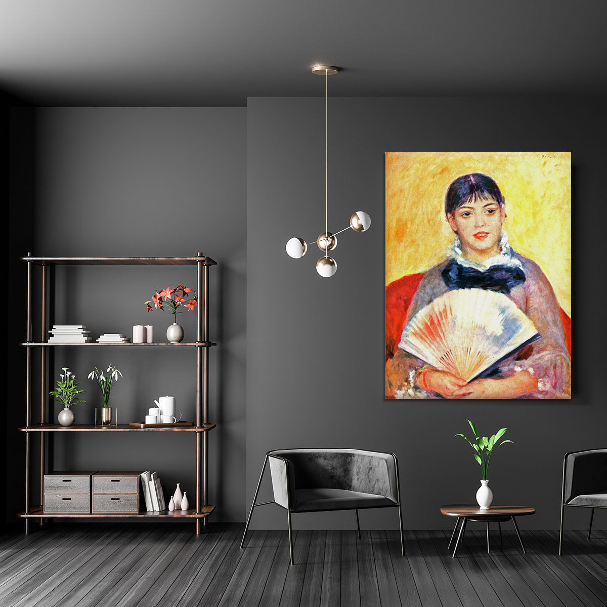 Woman with fan by Renoir Canvas Print or Poster - Canvas Art Rocks - 5