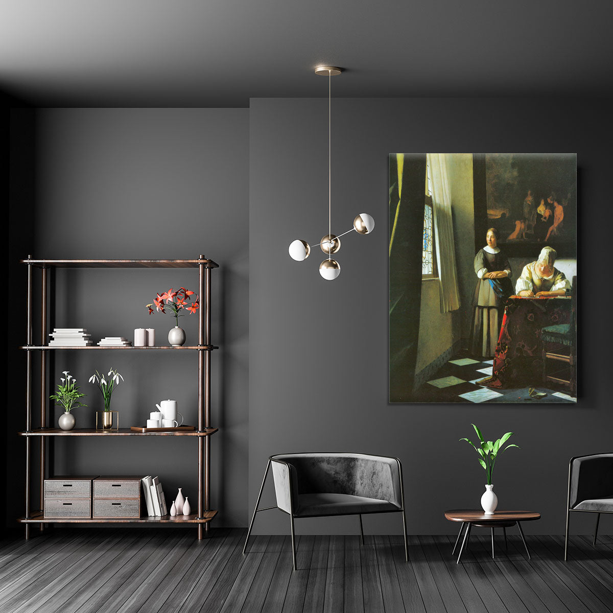 Woman with messenger by Vermeer Canvas Print or Poster - Canvas Art Rocks - 5