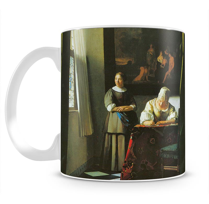 Woman with messenger by Vermeer Mug - Canvas Art Rocks - 1
