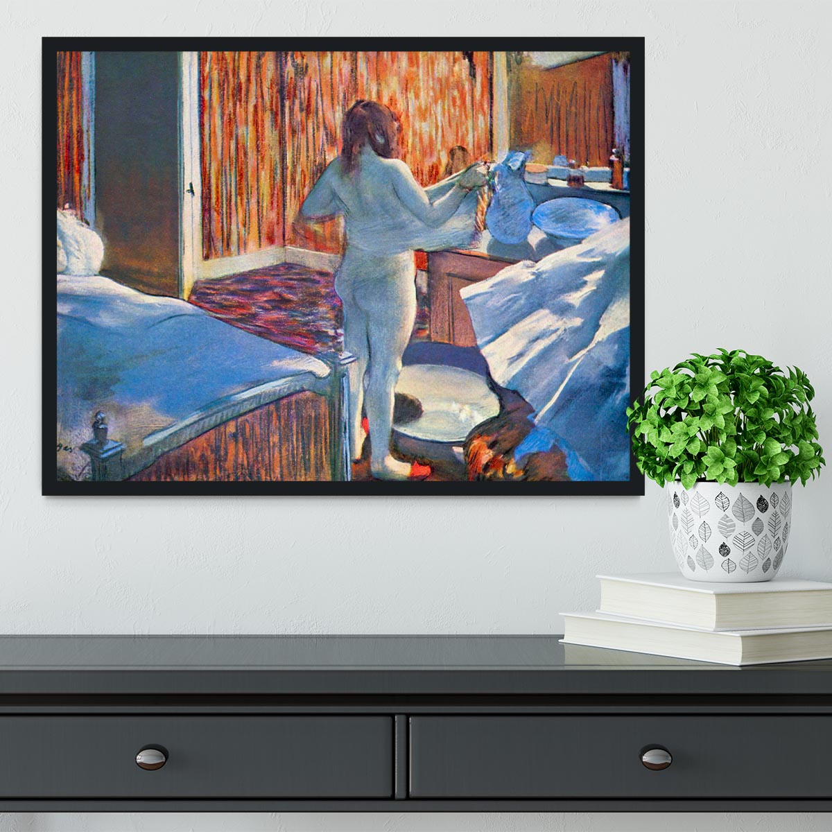 Women at the toilet 3 by Degas Framed Print - Canvas Art Rocks - 2