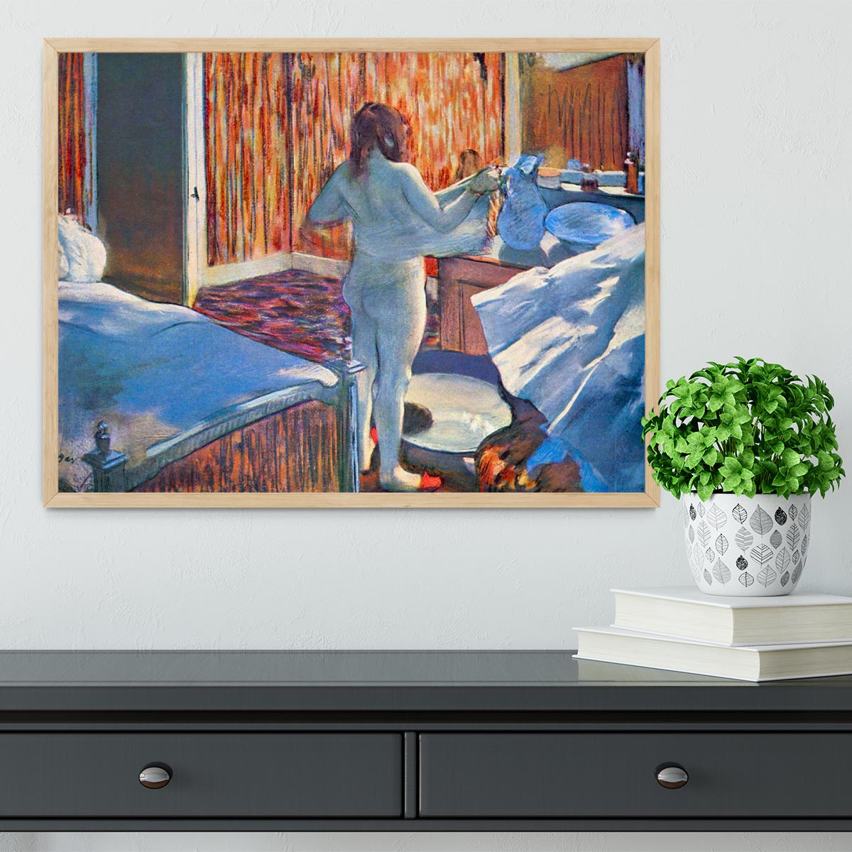 Women at the toilet 3 by Degas Framed Print - Canvas Art Rocks - 4