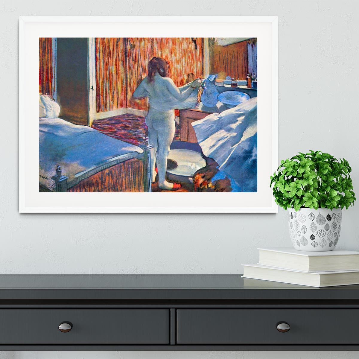 Women at the toilet 3 by Degas Framed Print - Canvas Art Rocks - 5