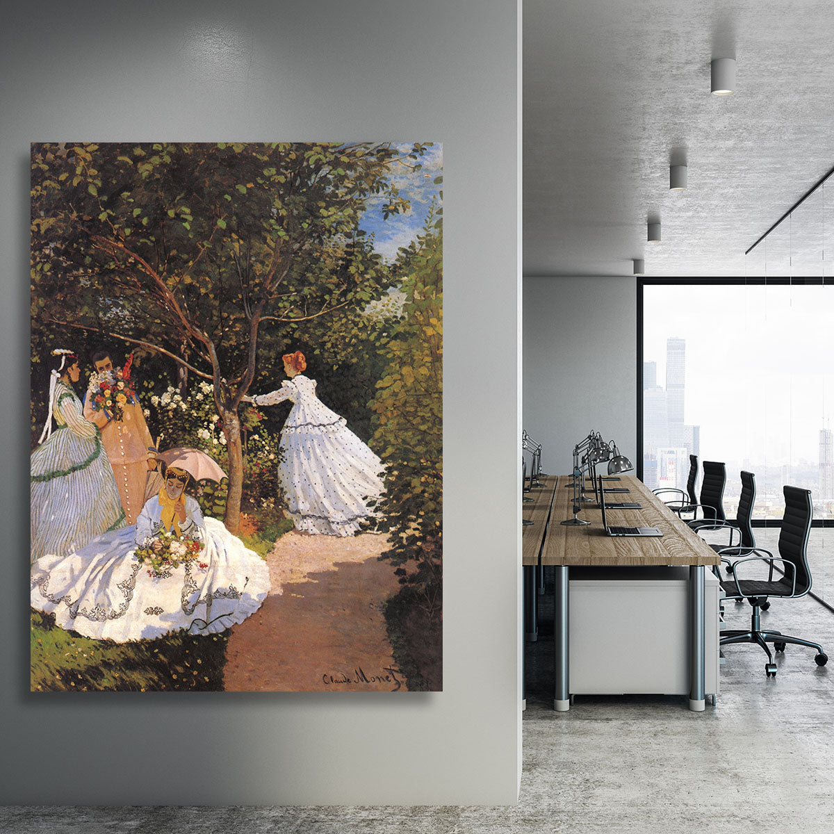 Women in the Garden by Monet Canvas Print or Poster - Canvas Art Rocks - 3