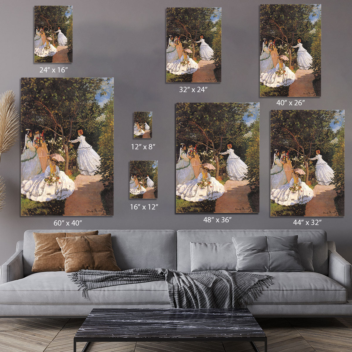 Women in the Garden by Monet Canvas Print or Poster - Canvas Art Rocks - 7