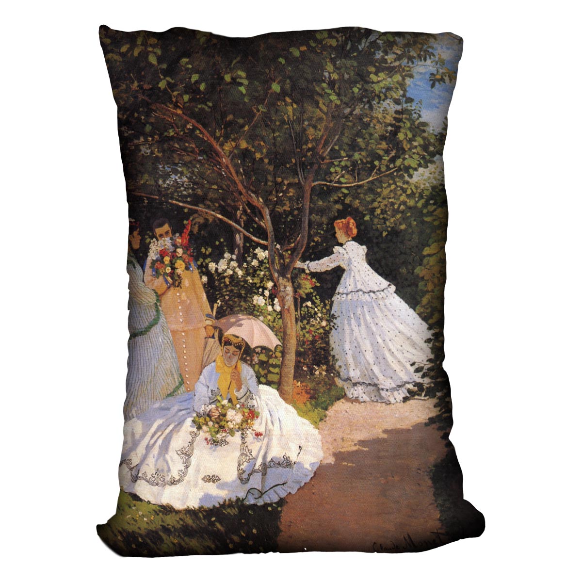 Women in the Garden by Monet Cushion