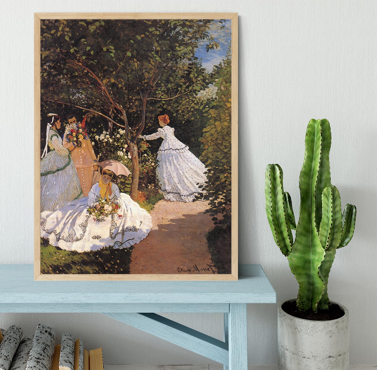 Women in the Garden by Monet Framed Print - Canvas Art Rocks - 4