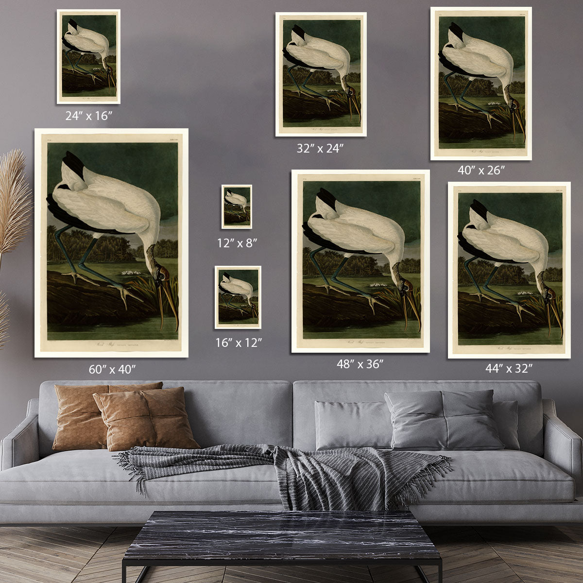 Wood Ibiss by Audubon Canvas Print or Poster - Canvas Art Rocks - 7