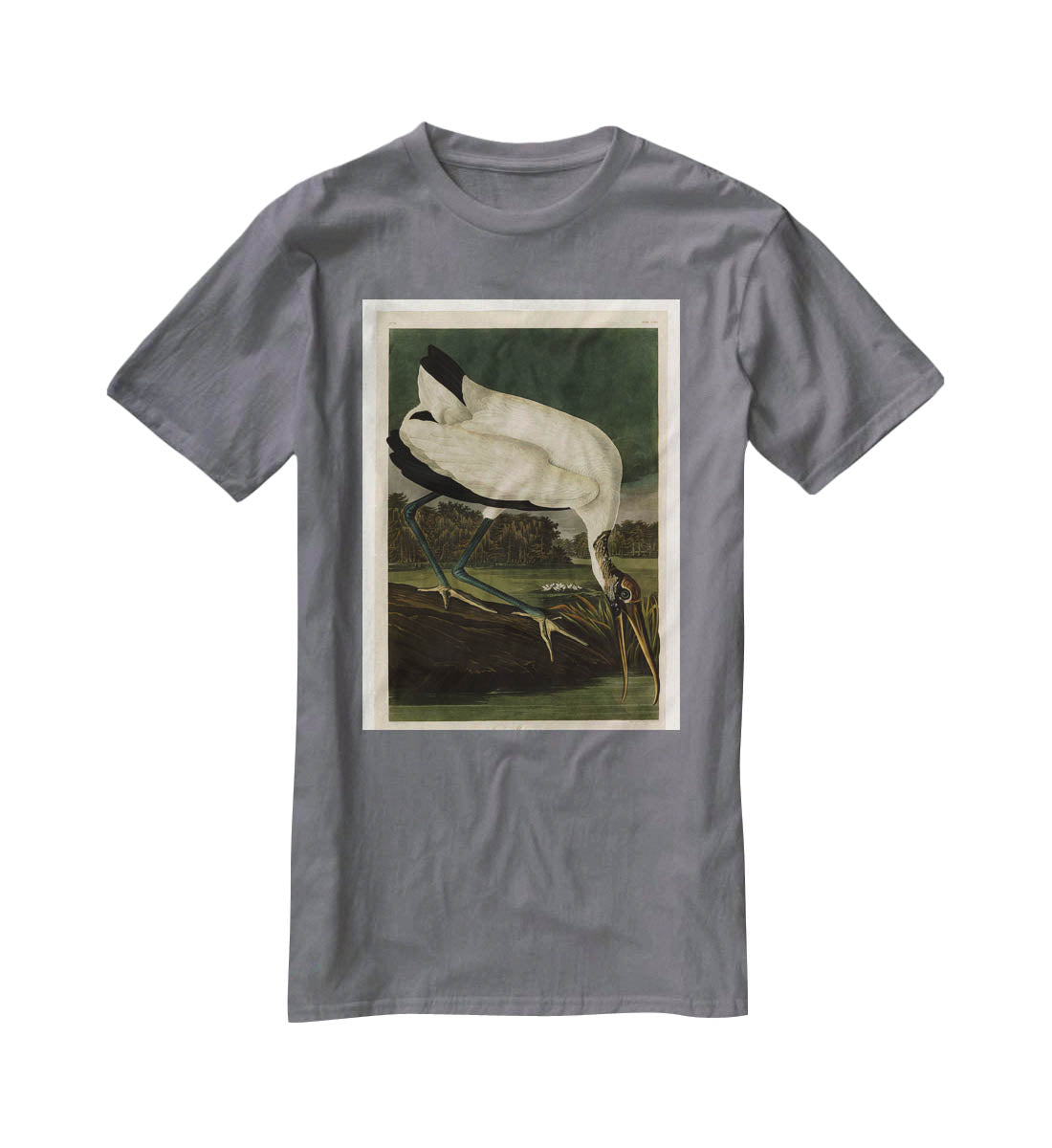 Wood Ibiss by Audubon T-Shirt - Canvas Art Rocks - 3