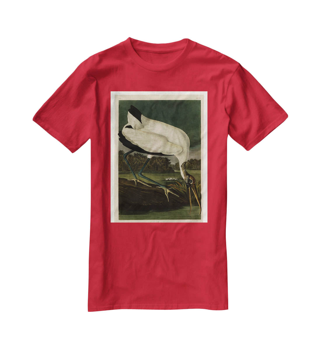 Wood Ibiss by Audubon T-Shirt - Canvas Art Rocks - 4