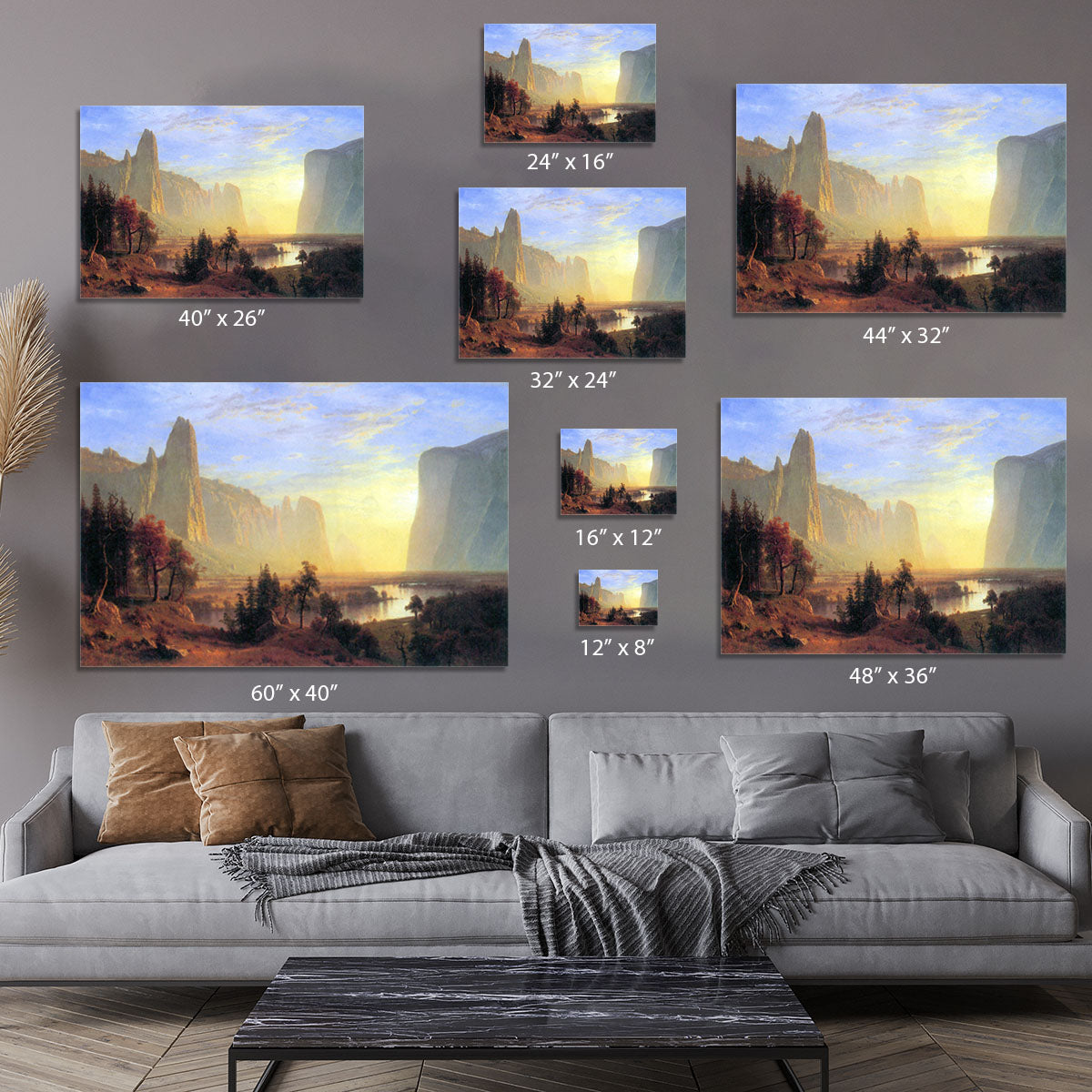 Yosemite Valley by Bierstadt Canvas Print or Poster - Canvas Art Rocks - 7