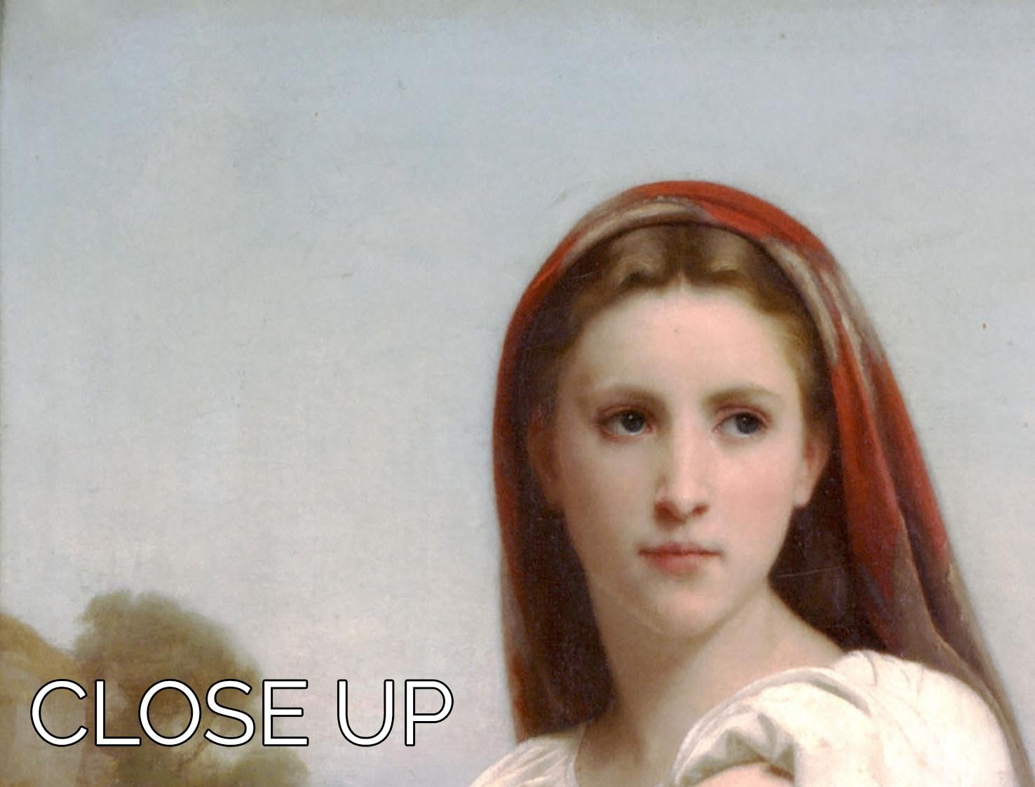 Young Shepherdess By Bouguereau 3 Split Panel Canvas Print - Canvas Art Rocks - 3