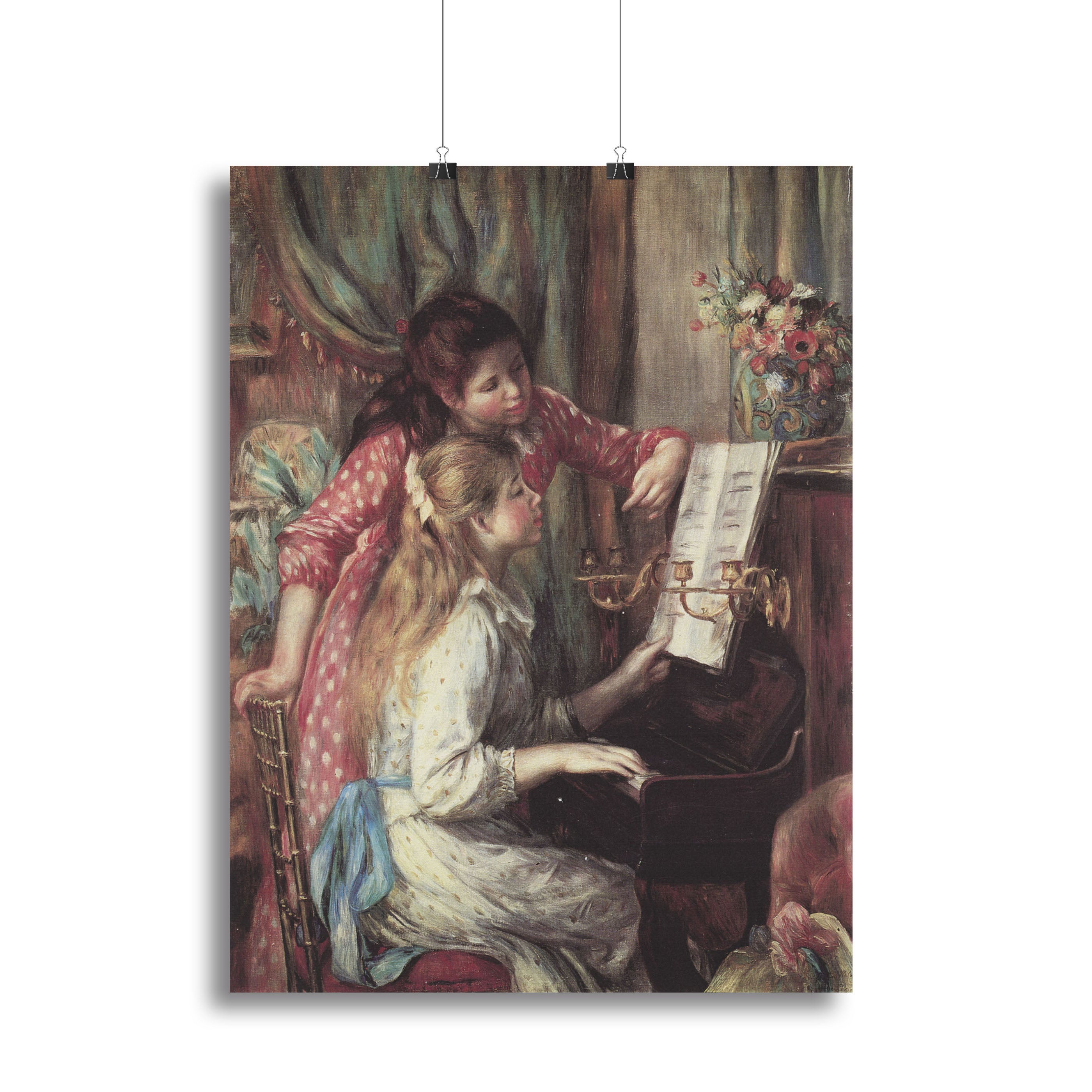 Young girls at the piano 2 by Renoir Canvas Print or Poster - Canvas Art Rocks - 2
