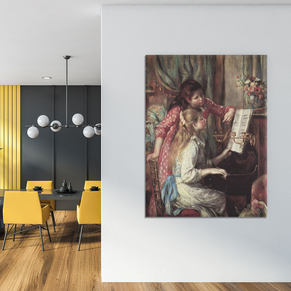 Young girls at the piano 2 by Renoir Canvas Print or Poster - Canvas Art Rocks - 4