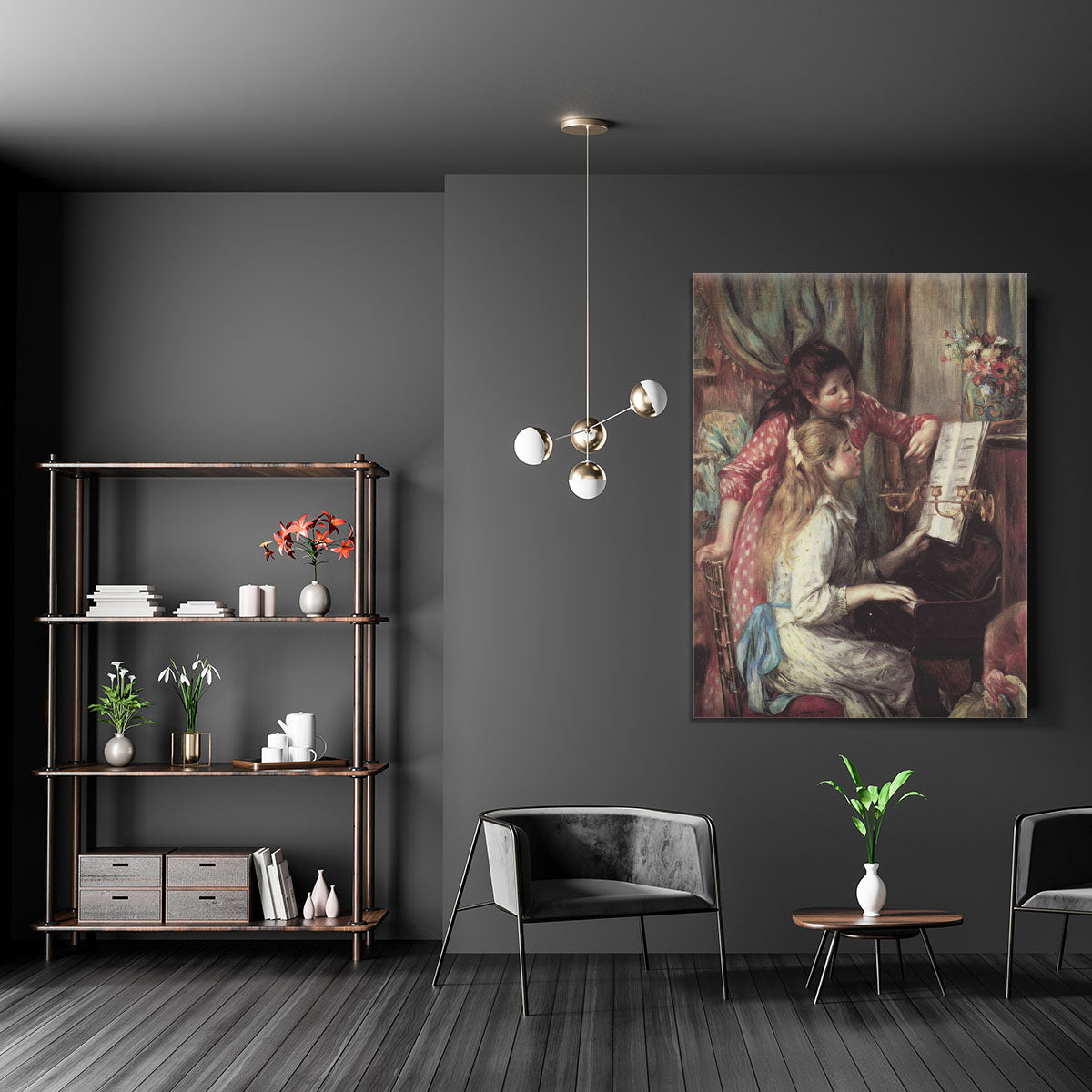 Young girls at the piano 2 by Renoir Canvas Print or Poster - Canvas Art Rocks - 5