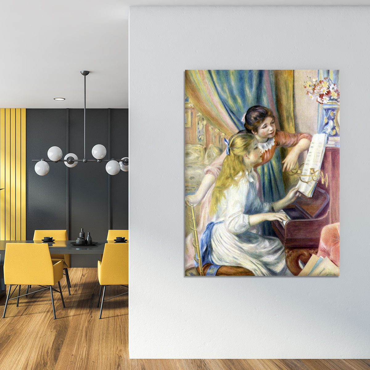 Young girls at the piano 3 by Renoir Canvas Print or Poster - Canvas Art Rocks - 4