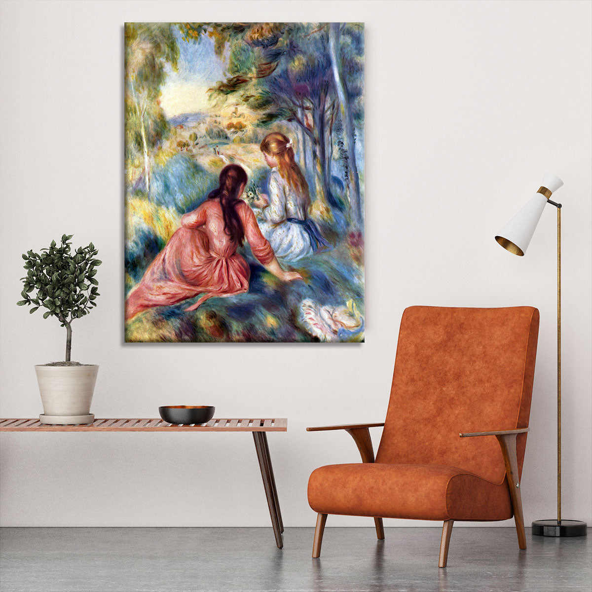 Young girls in the meadow by Renoir Canvas Print or Poster - Canvas Art Rocks - 6