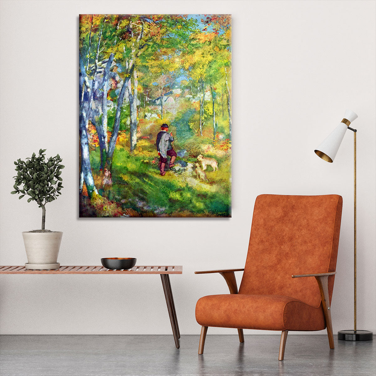 Young man in the forest of Fontainebleau by Renoir Canvas Print or Poster - Canvas Art Rocks - 6