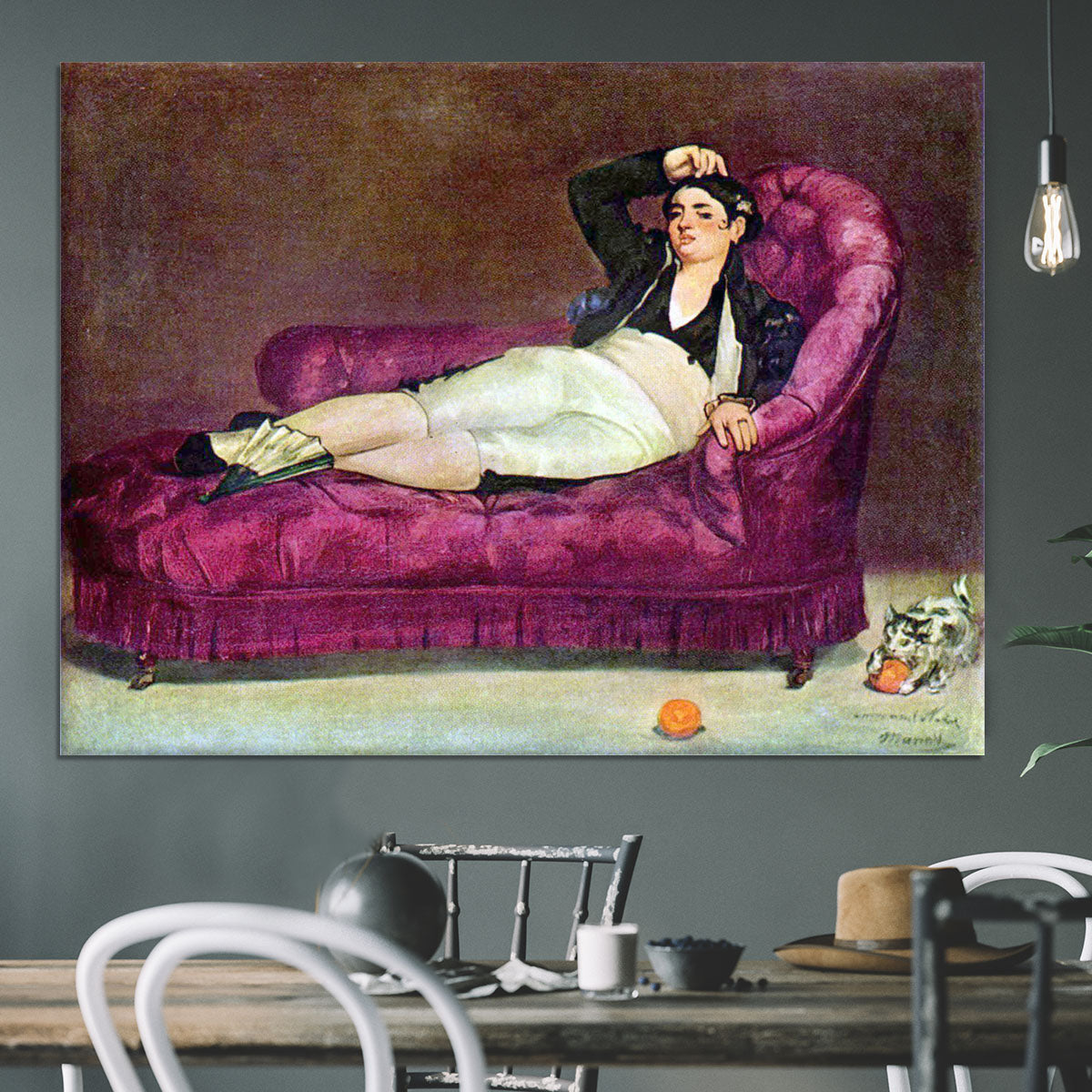 Young woman in Spanish dress by Manet Canvas Print or Poster - Canvas Art Rocks - 3