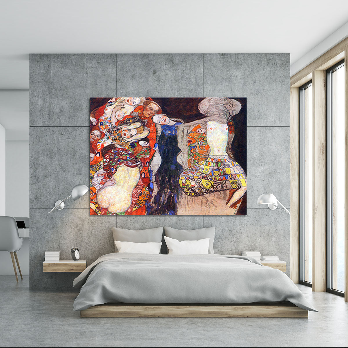 adorn the bride with veil and wreath by Klimt Canvas Print or Poster - Canvas Art Rocks - 5