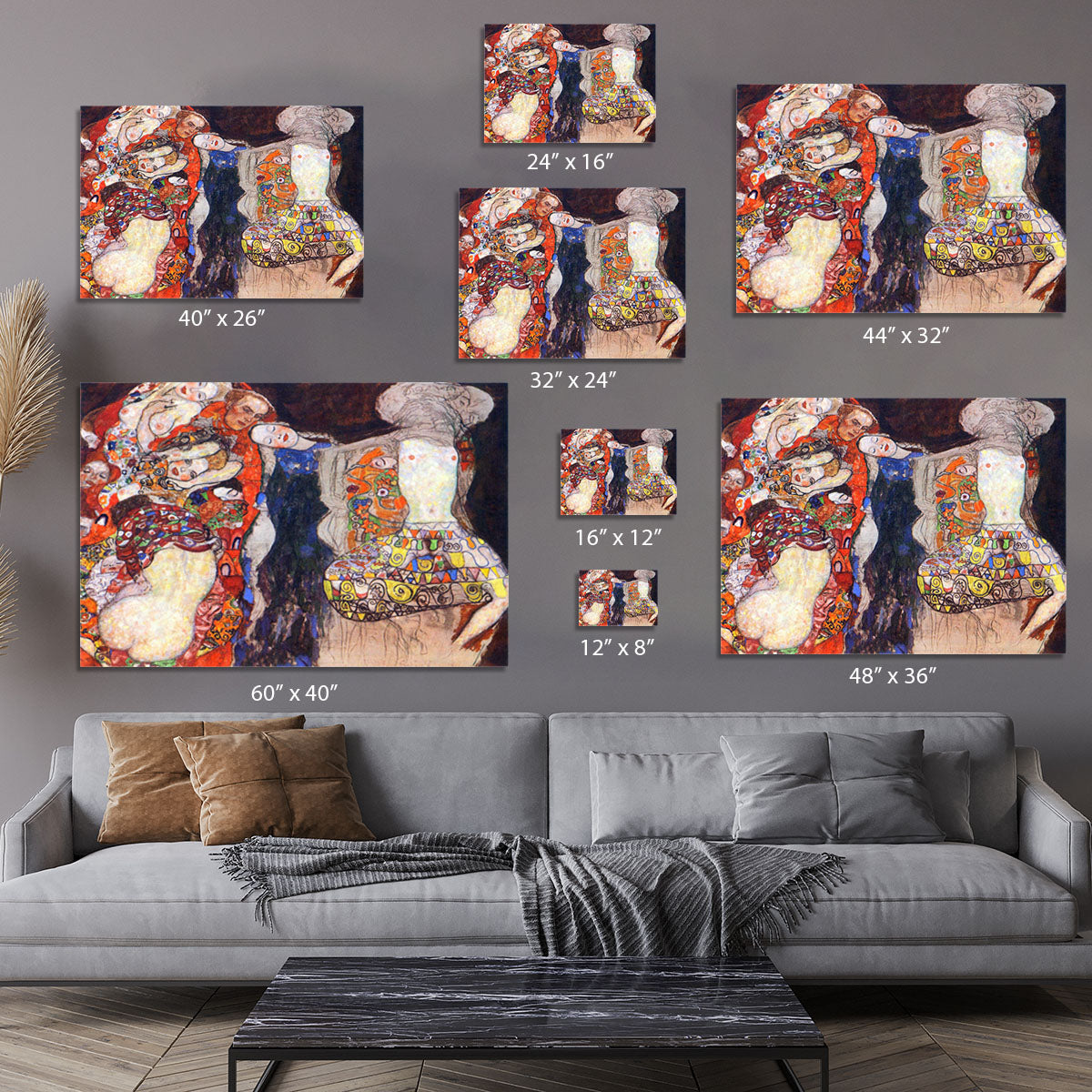 adorn the bride with veil and wreath by Klimt Canvas Print or Poster - Canvas Art Rocks - 7