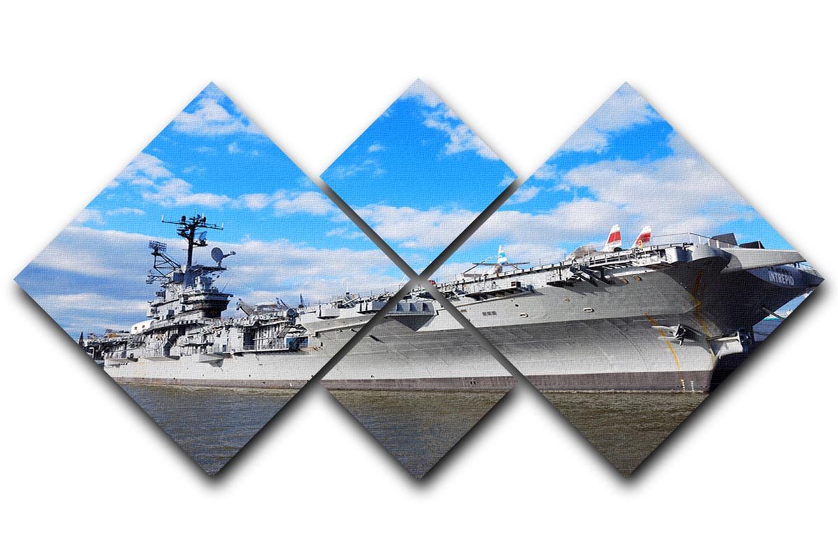 aircraft carriers built during World War II 4 Square Multi Panel Canvas - Canvas Art Rocks - 1