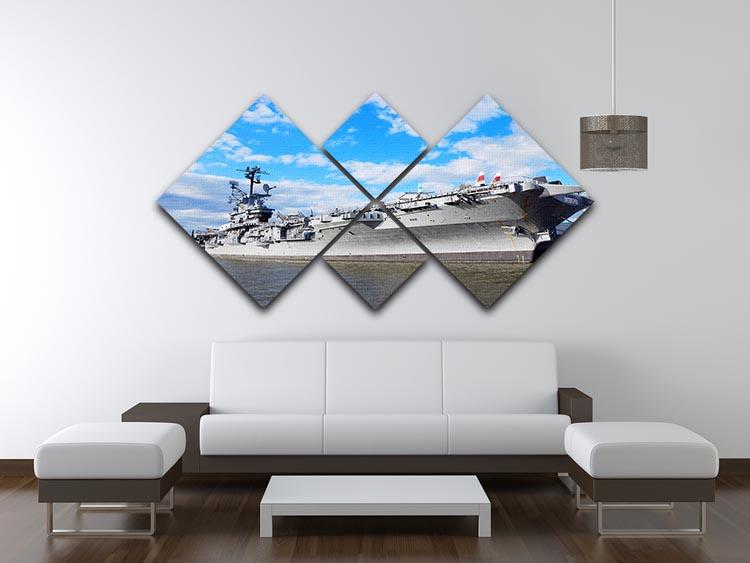 aircraft carriers built during World War II 4 Square Multi Panel Canvas - Canvas Art Rocks - 3