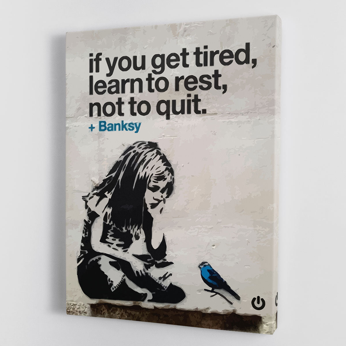banksy if you get tired Canvas Print or Poster - Canvas Art Rocks - 1