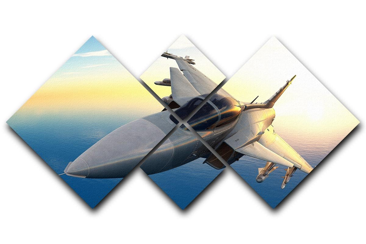 fighter 4 Square Multi Panel Canvas - Canvas Art Rocks - 1