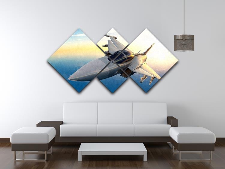 fighter 4 Square Multi Panel Canvas - Canvas Art Rocks - 3
