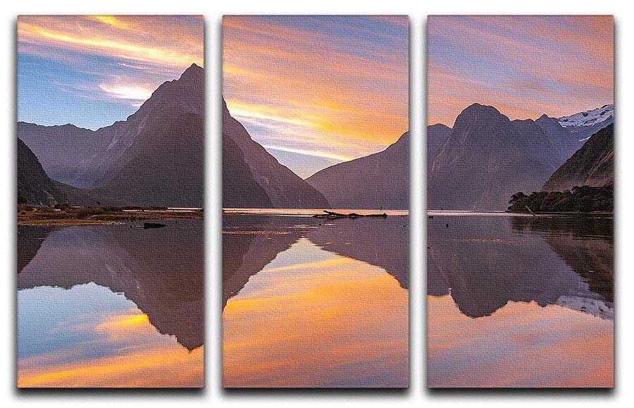 high mountain glacier at milford sound 3 Split Panel Canvas Print - Canvas Art Rocks - 1