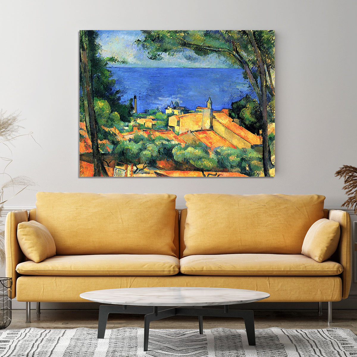 l'Estaque with Red Roofs by Cezanne Canvas Print or Poster - Canvas Art Rocks - 4