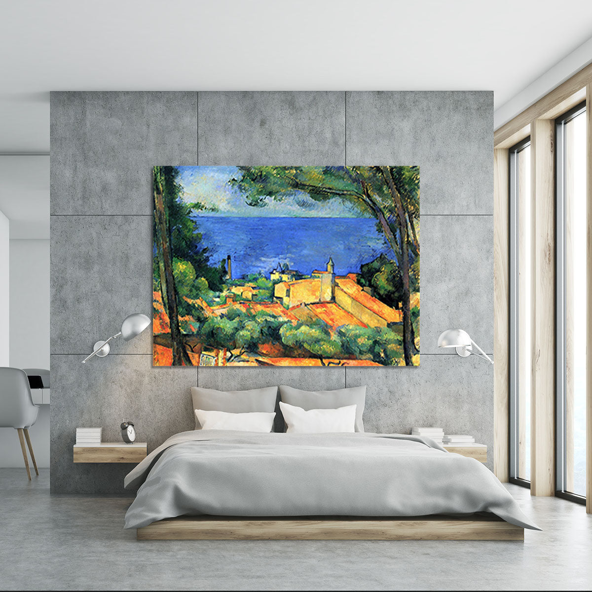 l'Estaque with Red Roofs by Cezanne Canvas Print or Poster - Canvas Art Rocks - 5