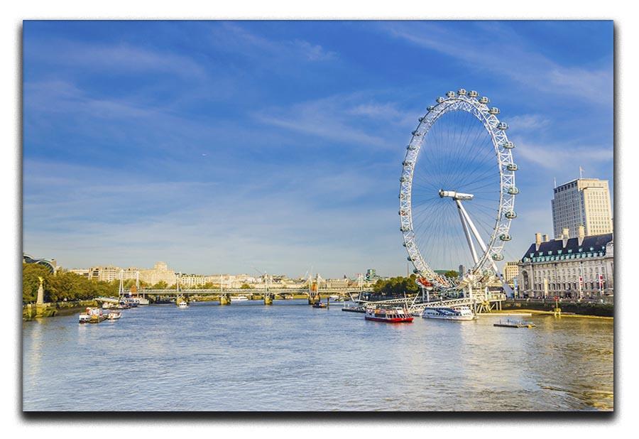 morning with London eye millennium wheel Canvas Print or Poster  - Canvas Art Rocks - 1