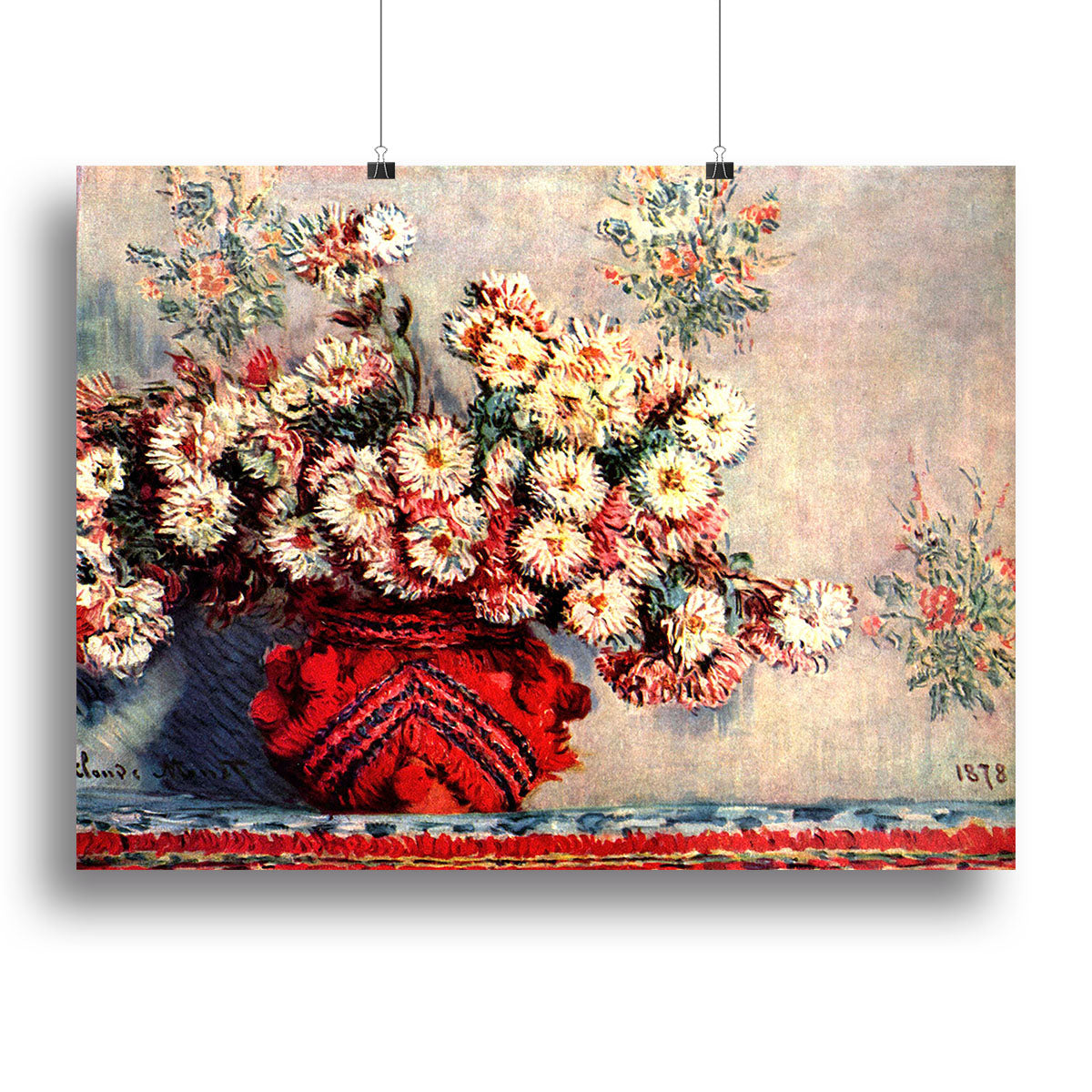 still life chrysanthemums Canvas Print or Poster - Canvas Art Rocks - 2