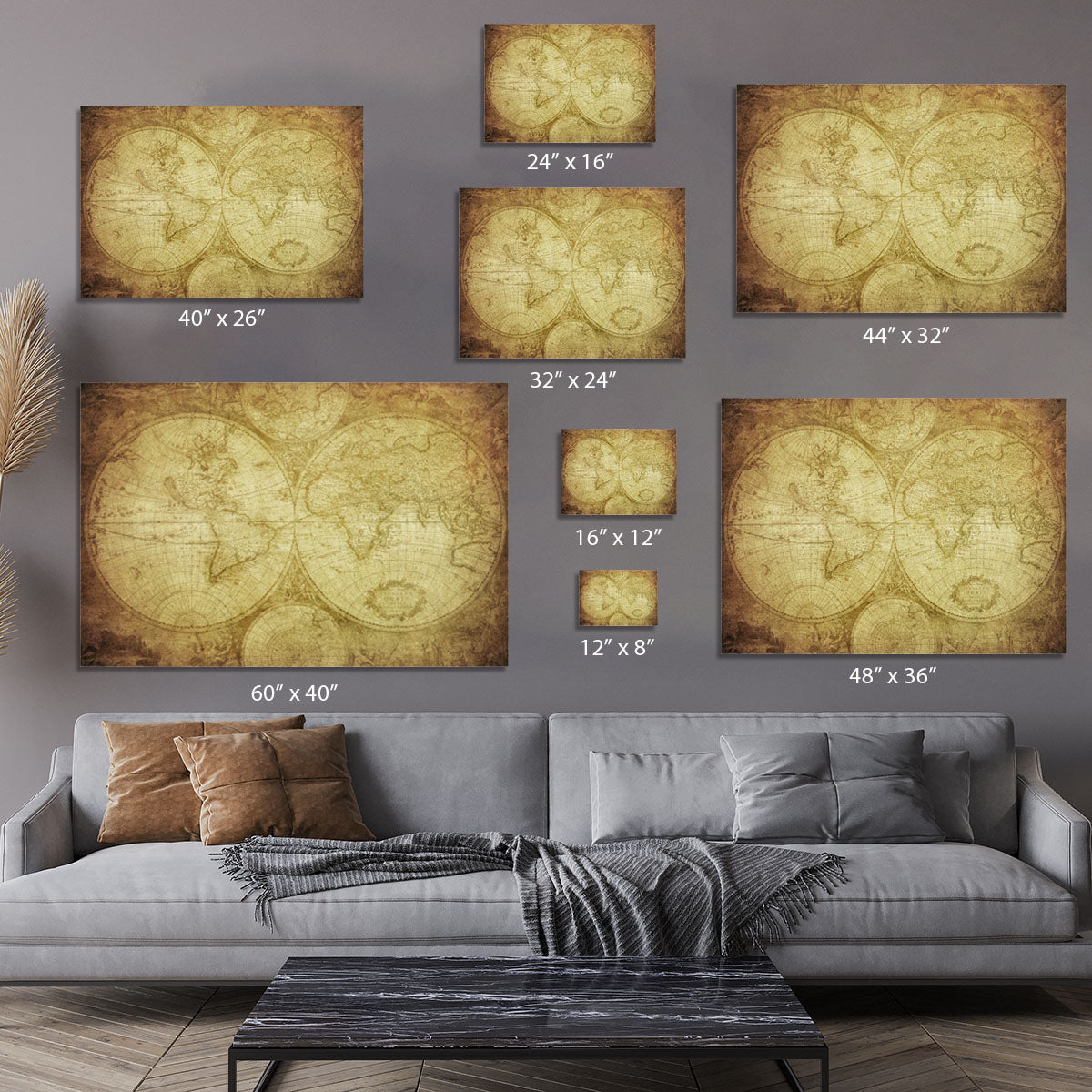 vintage map of the world Canvas Print or Poster - Canvas Art Rocks - 7