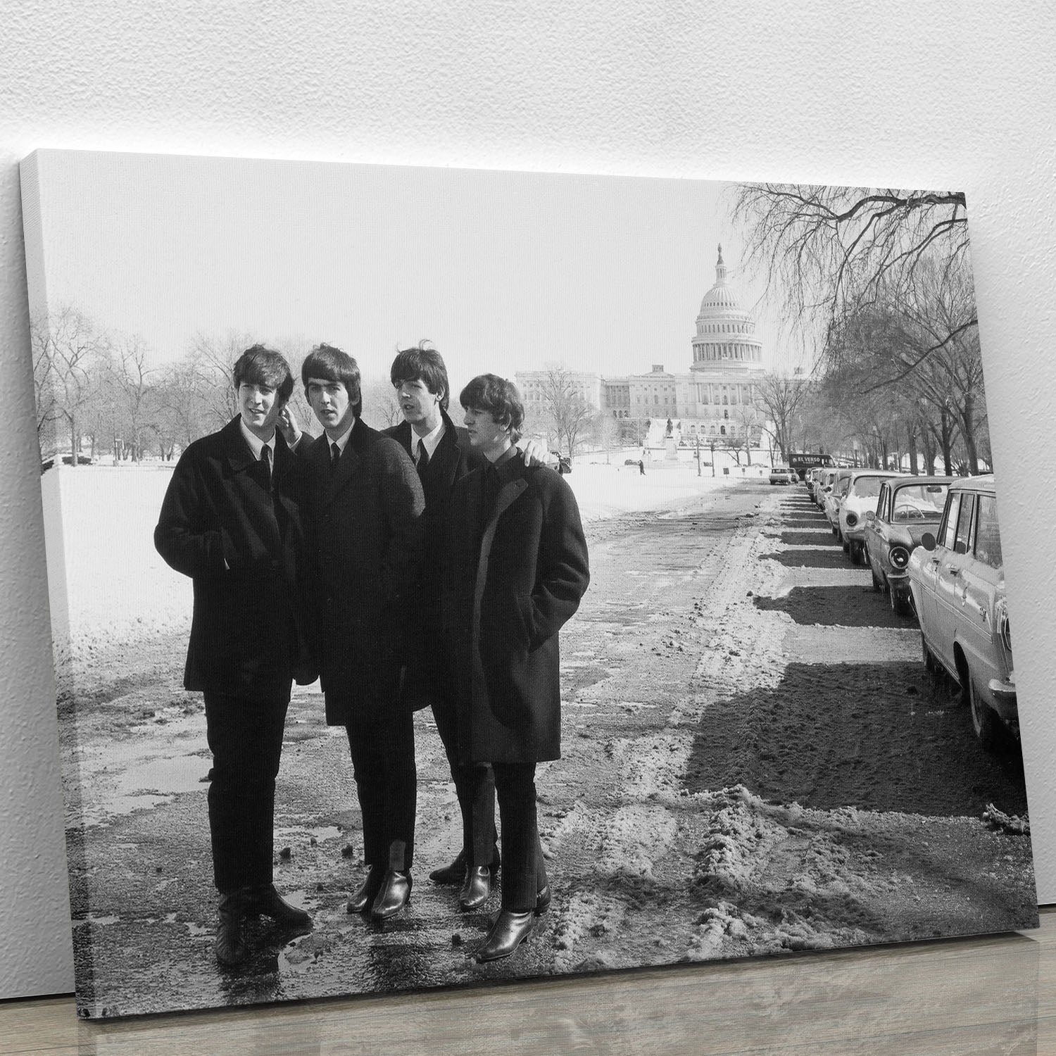 The Beatles in Washington canvas print or poster used as music room wall art