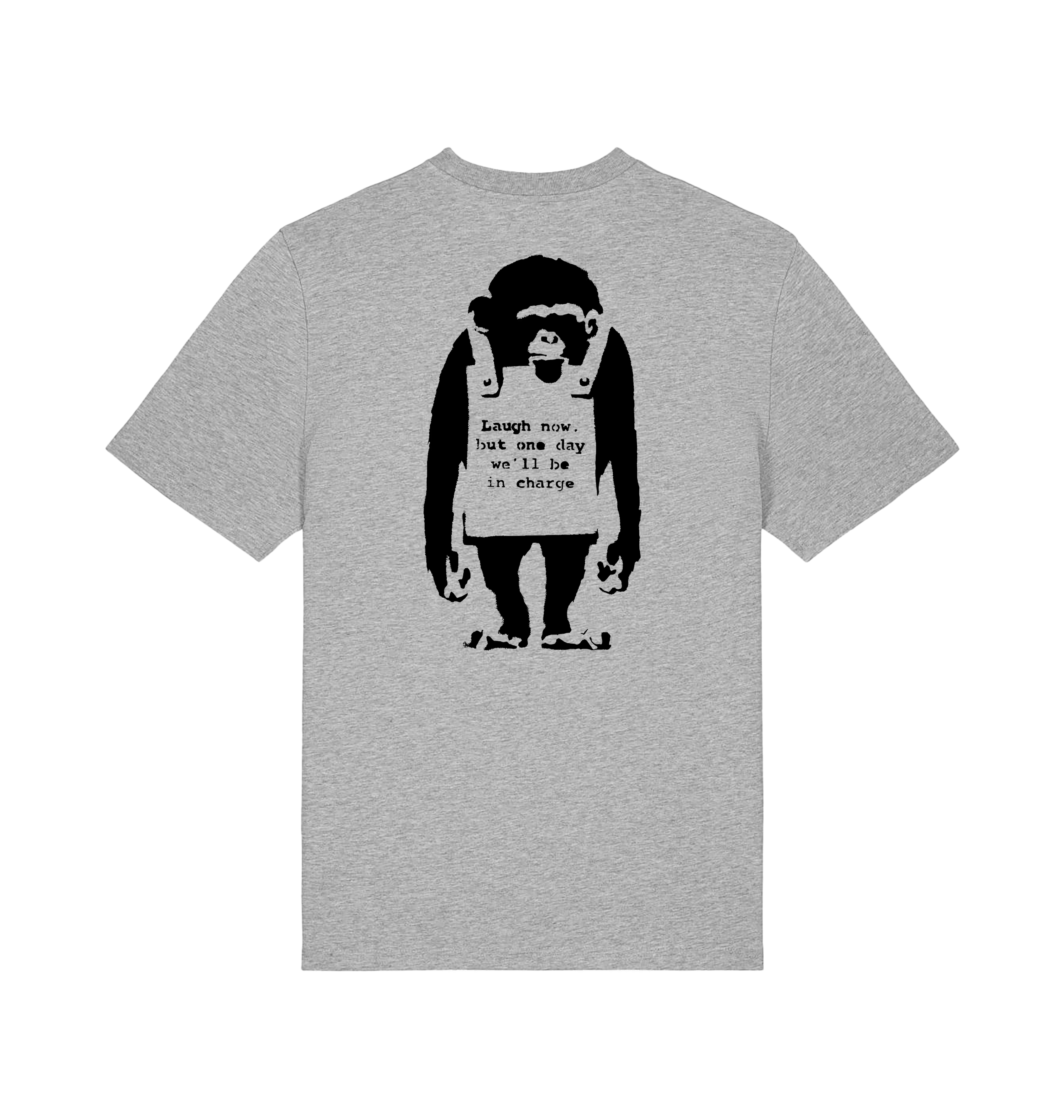 Heather Grey Printed T-shirt Back