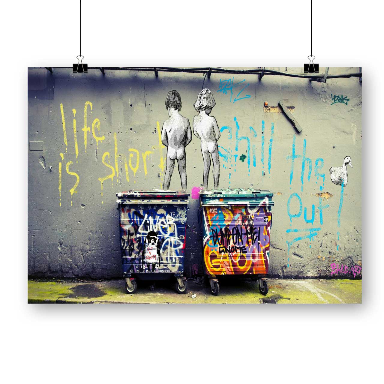Banksy Life Is Short Canvas Print or Poster