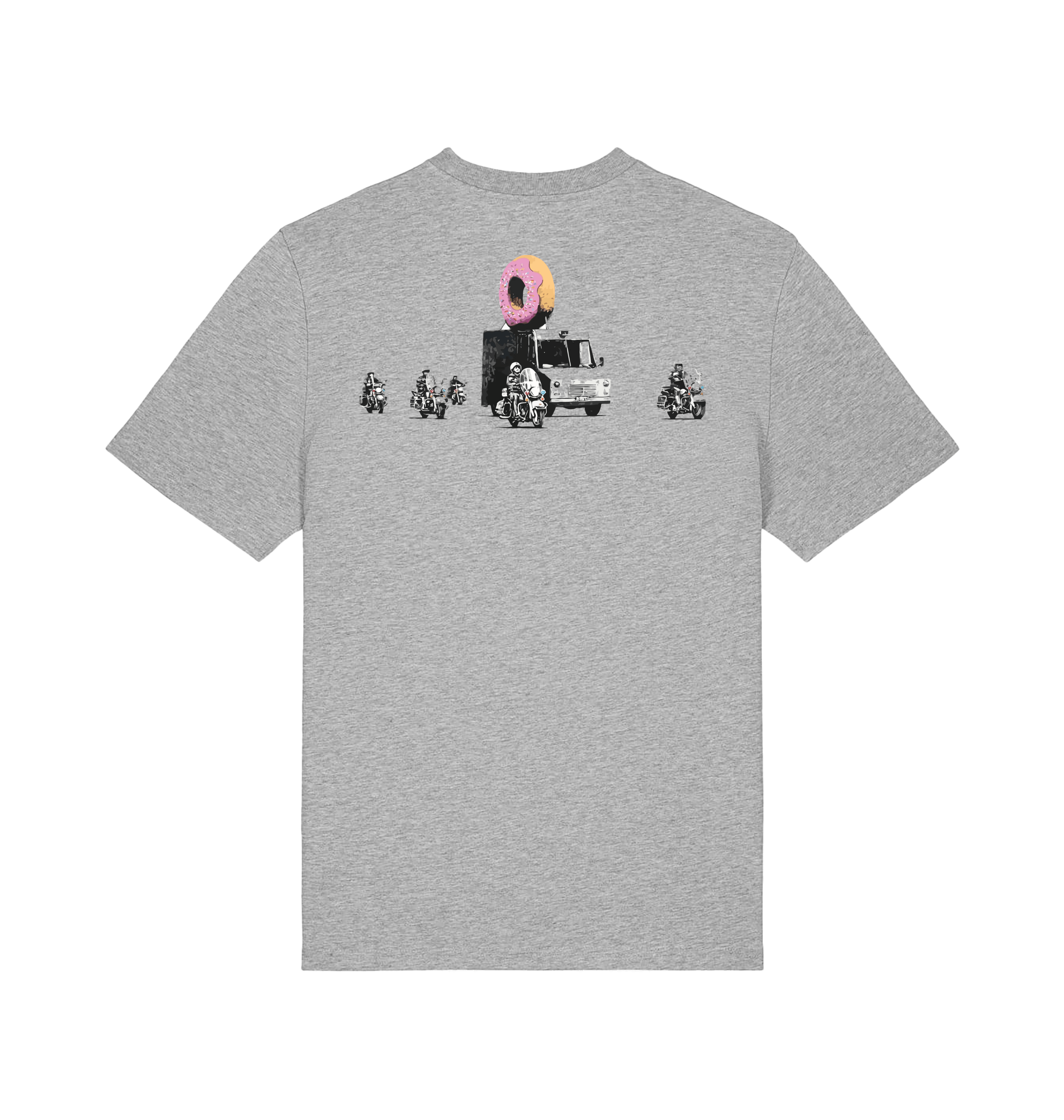 Heather Grey Printed T-shirt Back