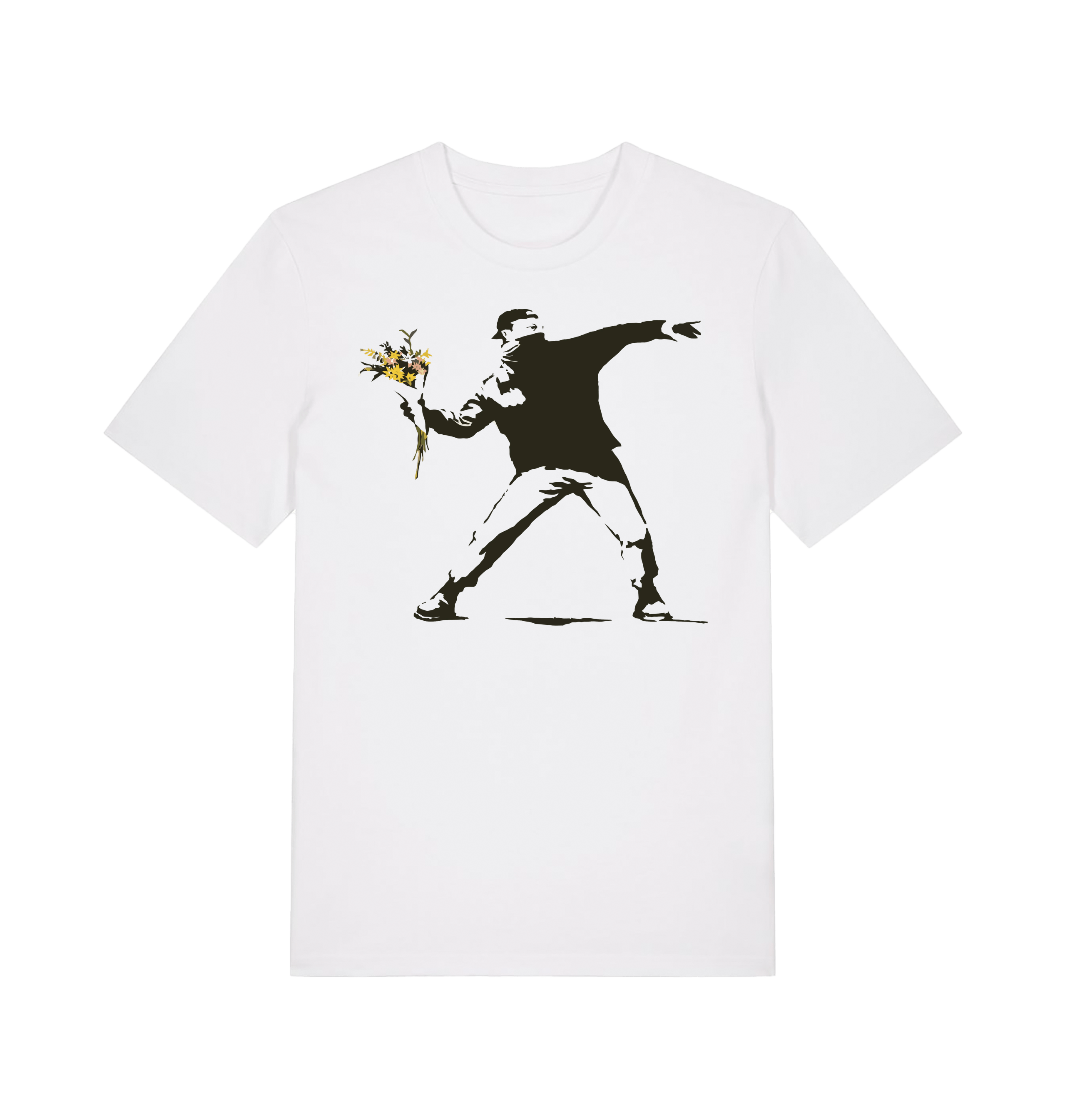 White Printed T-shirt Front