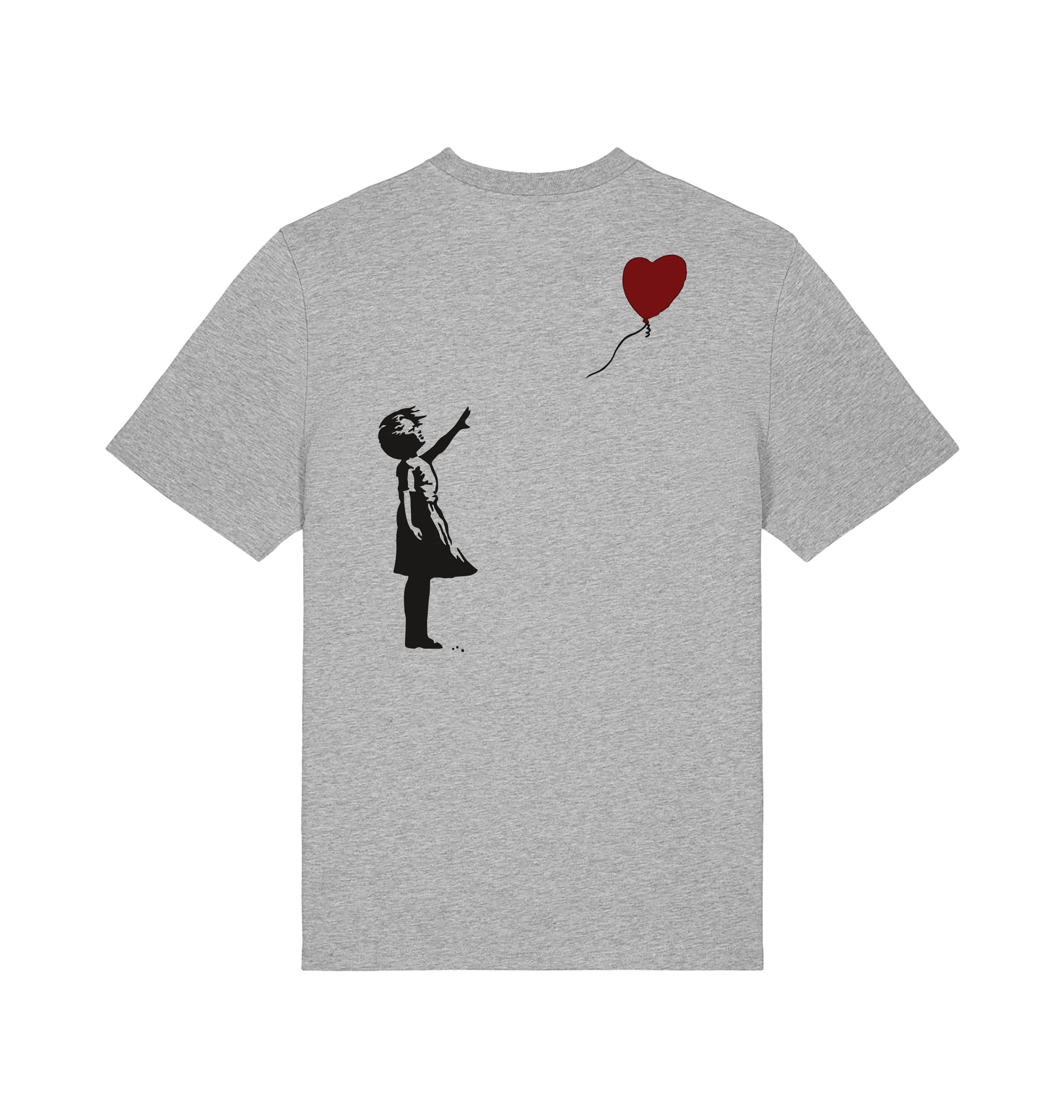 Heather Grey Printed T-shirt Back